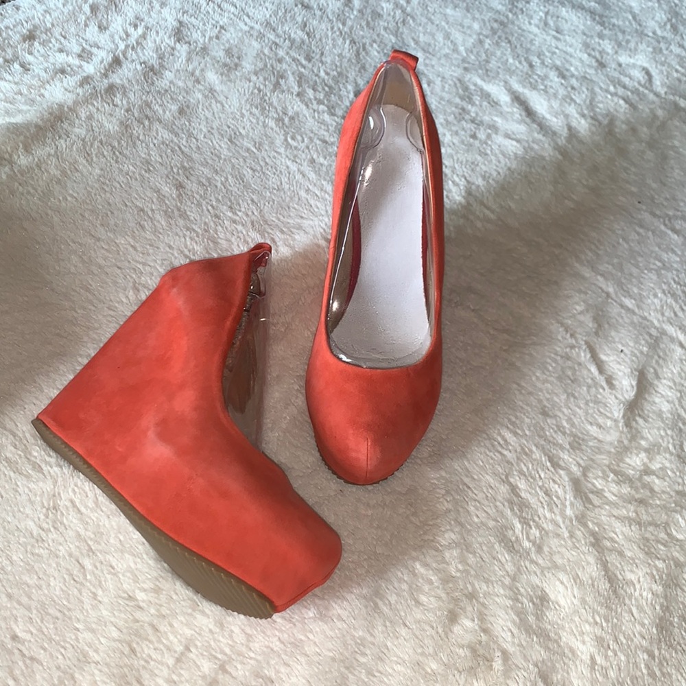 Aldo wedge heels coral
